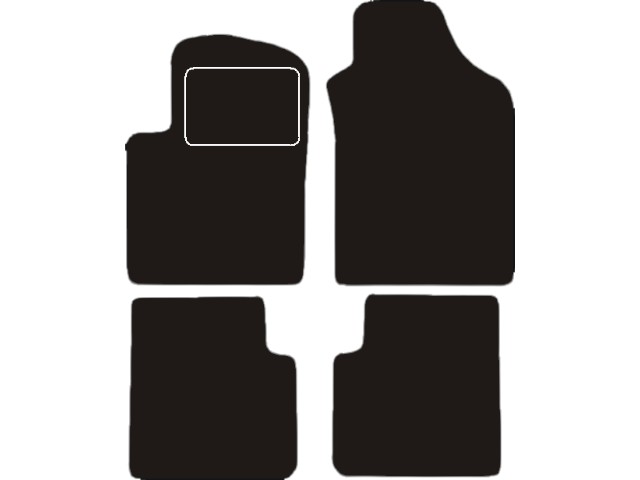 MATTENSET VELOURS (DONKERGRIJS) FIAT 500 2007-