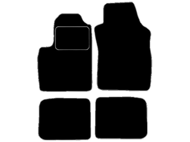 MATTENSET VELOURS (DONKERGRIJS) FIAT PANDA DUALOGIC 2009-