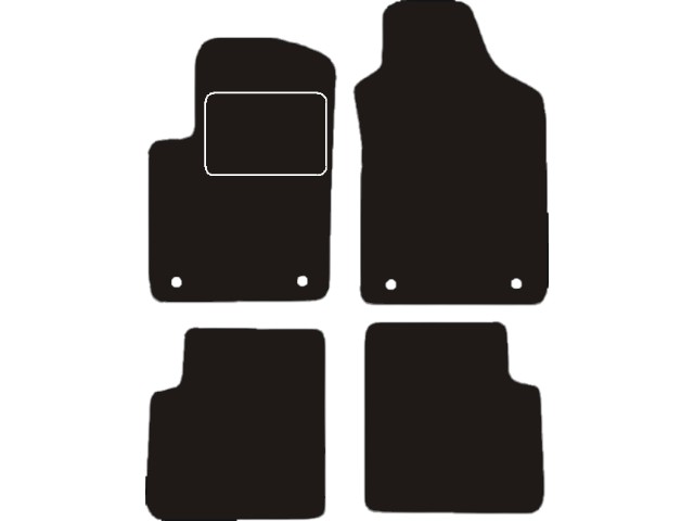 MATTENSET VELOURS (DONKERGRIJS) FIAT 500 & CC TWINAIR 2013-