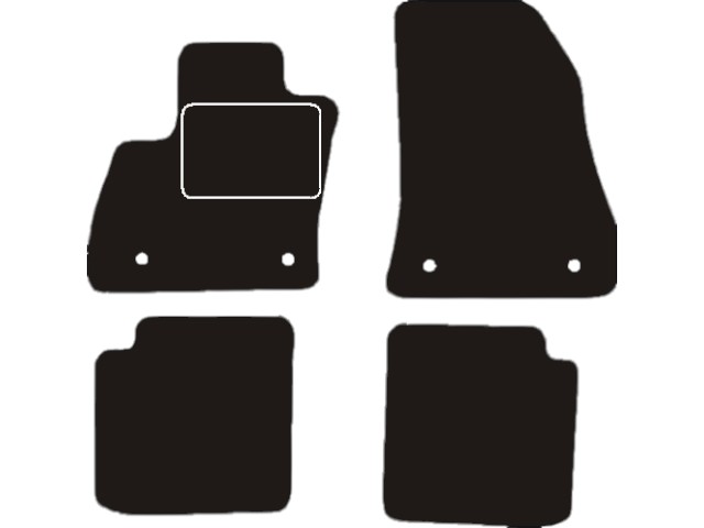 MATTENSET VELOURS (DONKERGRIJS) FIAT 500 L 2012-
