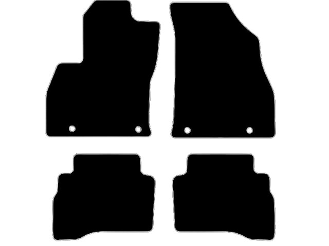 MATTENSET VELOURS (DONKERGRIJS) FIAT QUBO 2008-