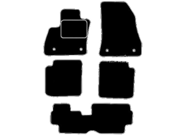 MATTENSET VELOURS (DONKERGRIJS) FIAT 500 L 2014- 7-PERSOO
