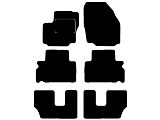 MATTENSET VELOURS (DONKERGRIJS) FORD S-MAX 2006- 7-PERS