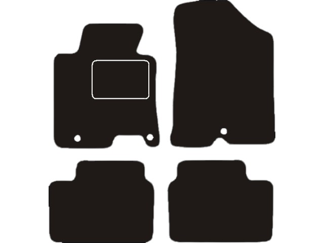 MATTENSET VELOURS (DONKERGRIJS) KIA CEED 2013-