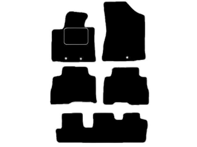 MATTENSET VELOURS (DONKERGRIJS) KIA SORENTO IV 2013- 7-PERS