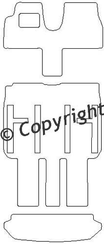MATTENSET VELOURS (DONKERGRIJS) LANCIA PHEDRA 7-ZITS 2003-