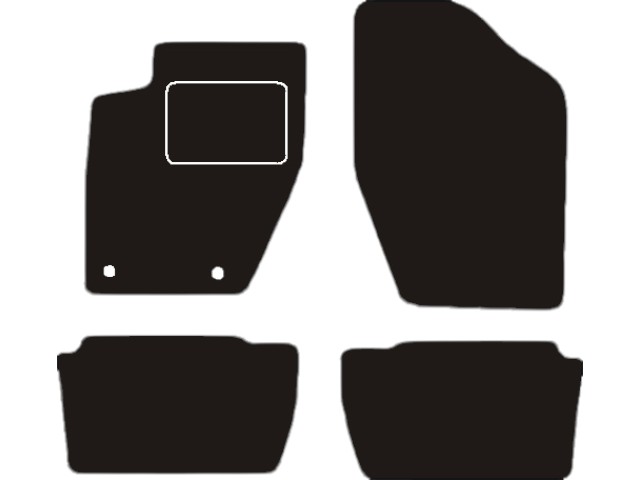 MATTENSET VELOURS (DONKERGRIJS) PEUGEOT 307 2001-