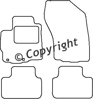 MATTENSET VELOURS (DONKERGRIJS) PEUGEOT 4008 2012-