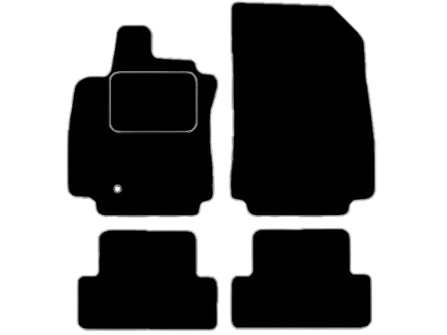 MATTENSET VELOURS (DONKERGRIJS) RENAULT CLIO 2009-2012 ROND