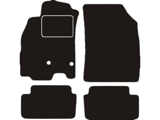 MATTENSET VELOURS (DONKERGRIJS) RENAULT MEGANE 2009-2016