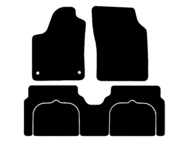 MATTENSET VELOURS (DONKERGRIJS) RENAULT SCENIC 1999-2003
