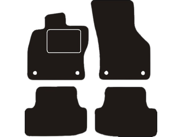 MATTENSET VELOURS (DONKERGRIJS) SEAT LEON 2013-