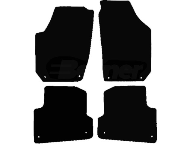 MATTENSET VELOURS (DONKERGRIJS) SKODA FABIA II 2007-2014