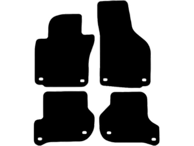 MATTENSET VELOURS (DONKERGRIJS) SKODA OCTAVIA II 2004-2008