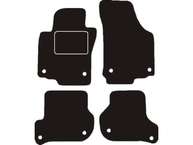 MATTENSET VELOURS (DONKERGRIJS) SKODA OCTAVIA II 2008-2013