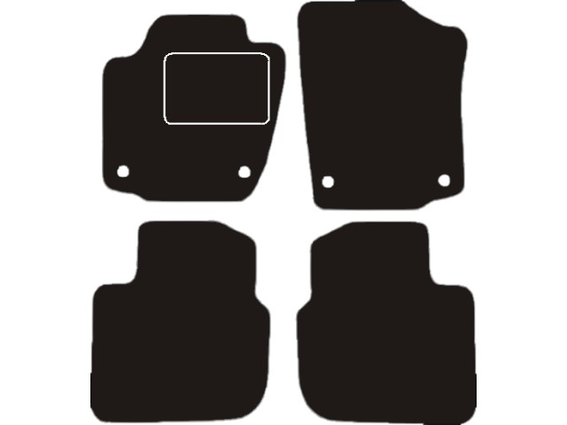 MATTENSET VELOURS (DONKERGRIJS) SKODA RAPID 2013-