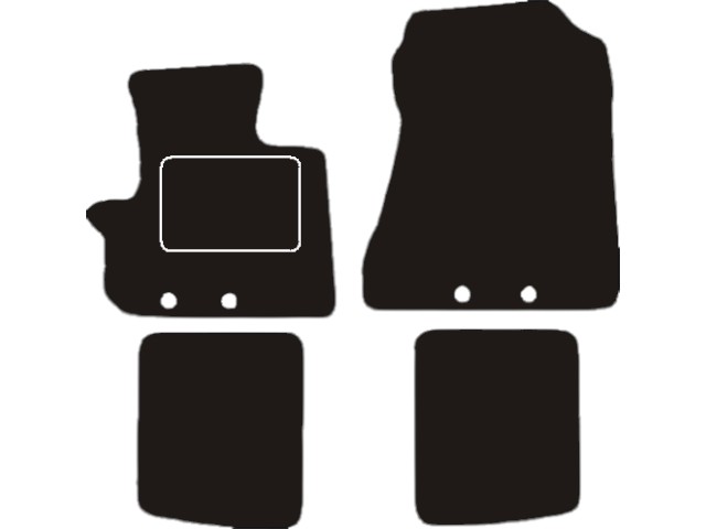 MATTENSET VELOURS (DONKERGRIJS) TOYOTA IQ 2009-