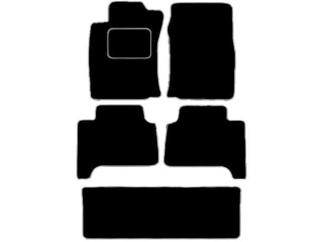 MATTENSET VELOURS (DONKERGRIJS) TOYOTA LANDCRUISER 2002- 7-PERS.