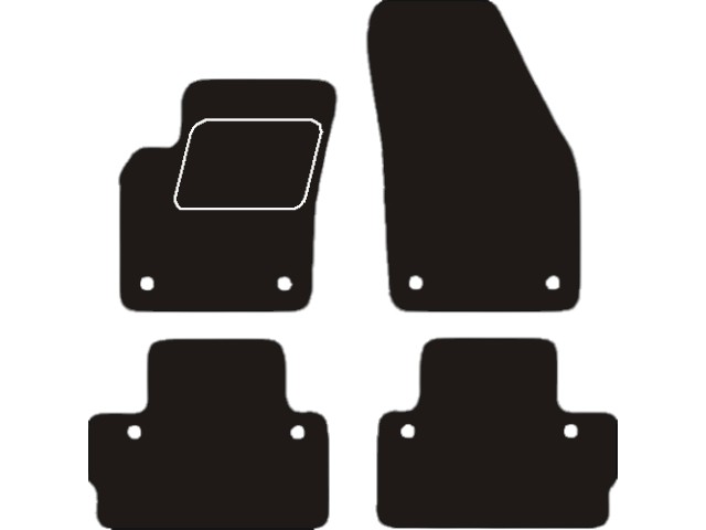 MATTENSET VELOURS (DONKERGRIJS) VOLVO C30 2006-
