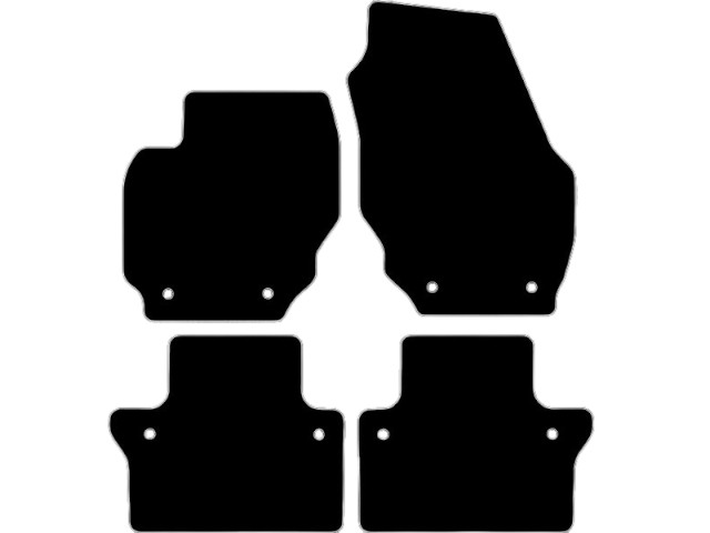 MATTENSET VELOURS (DONKERGRIJS) VOLVO S80 2006-