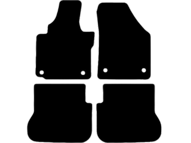 MATTENSET VELOURS (DONKERGRIJS) VW CADDY COMBI 2004- DUBBELE SCHUIFDEUR