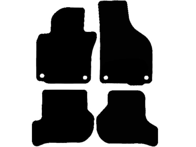 MATTENSET VELOURS (DONKERGRIJS) VW GOLF VI 2009-2012