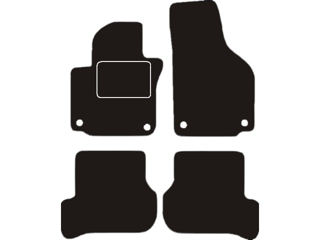 MATTENSET VELOURS (DONKERGRIJS) VW GOLF PLUS 2005-