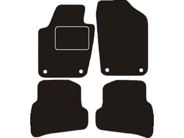 MATTENSET VELOURS (DONKERGRIJS) VW POLO 5 2009-2017