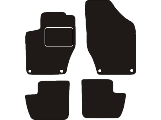 MATTENSET VELOURS (DONKERGRIJS) PEUGEOT 308  2007-2012