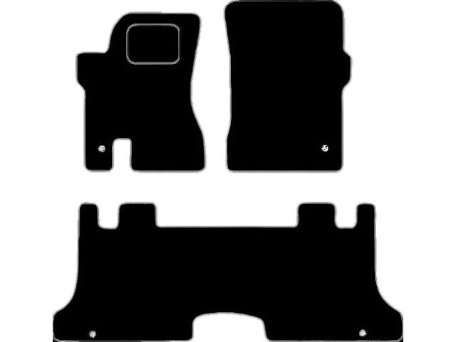 MATTENSET VELOURS (DONKERGRIJS) SSANGYONG RODIUS 2013- 5-PERSOON