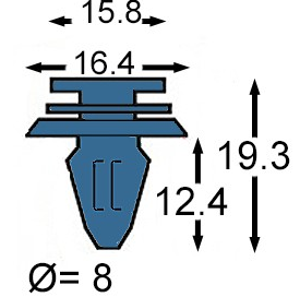 CLIP CITROËN-PEUGEOT OE: 6991E8, 696639 2
