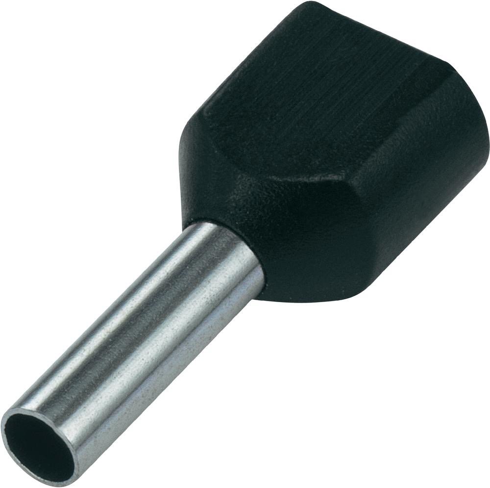 ADEREINDHULS DUBBEL ZWART 2X 6,0MM² LENGTE=14