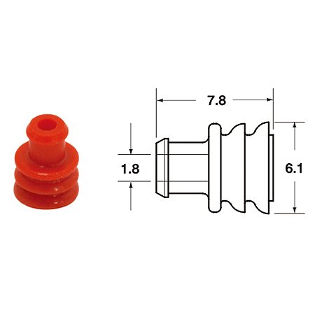 AMP SUPERSEAL (#1,5) SEAL 2,6-3,3MM ROOD 2