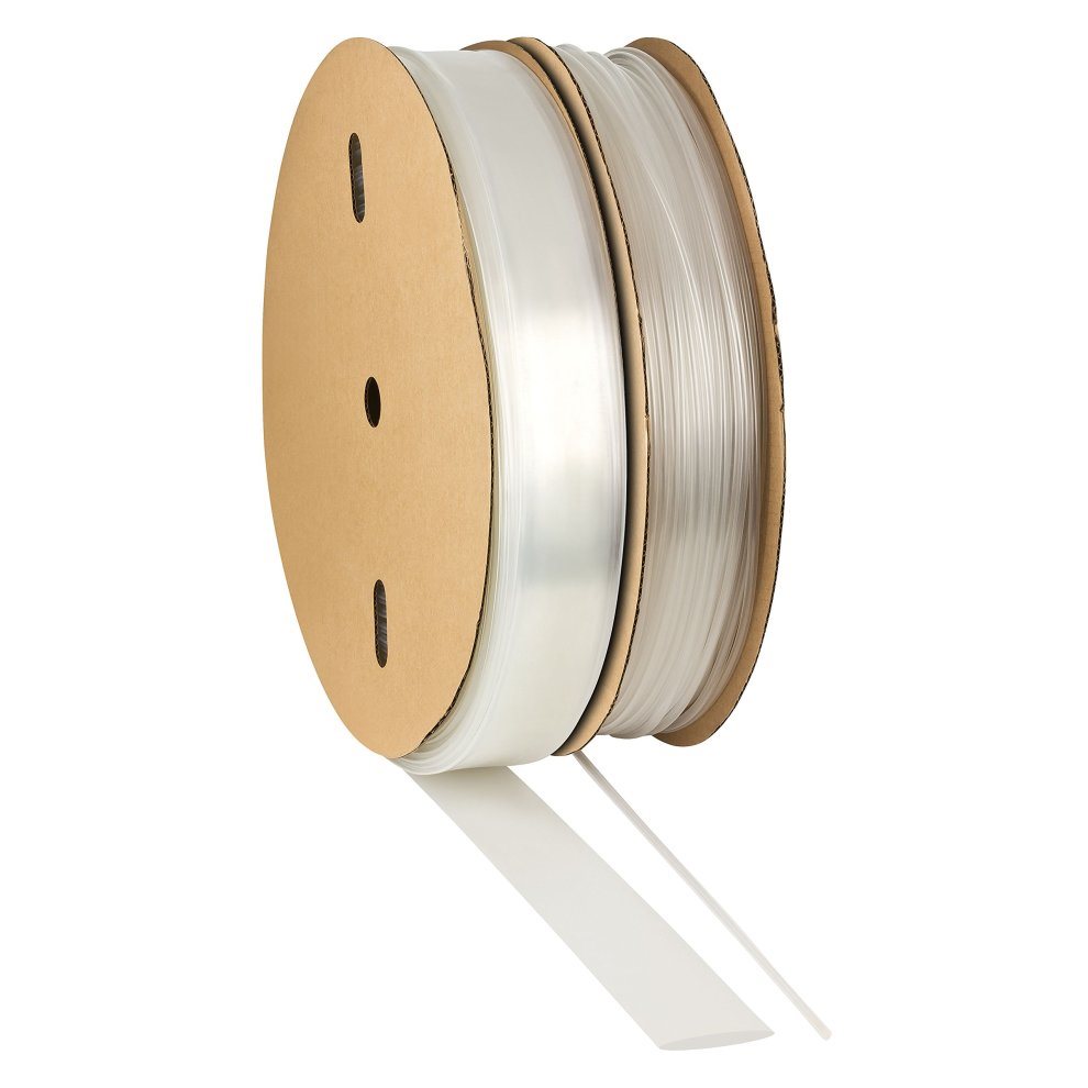 KRIMPKOUS OP HASPEL 2:1 TRANSPARANT 50,8-25,4MM (30M)