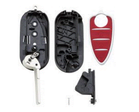 AUTOSLEUTEL LEGE BEHUIZING MET 3 KNOPJES 2