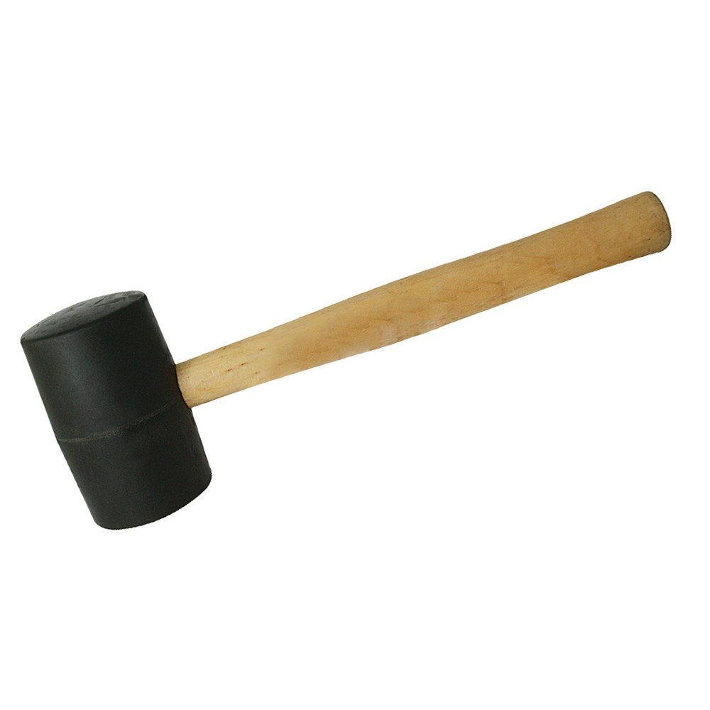 Zwarte rubberen hamer 454 gram