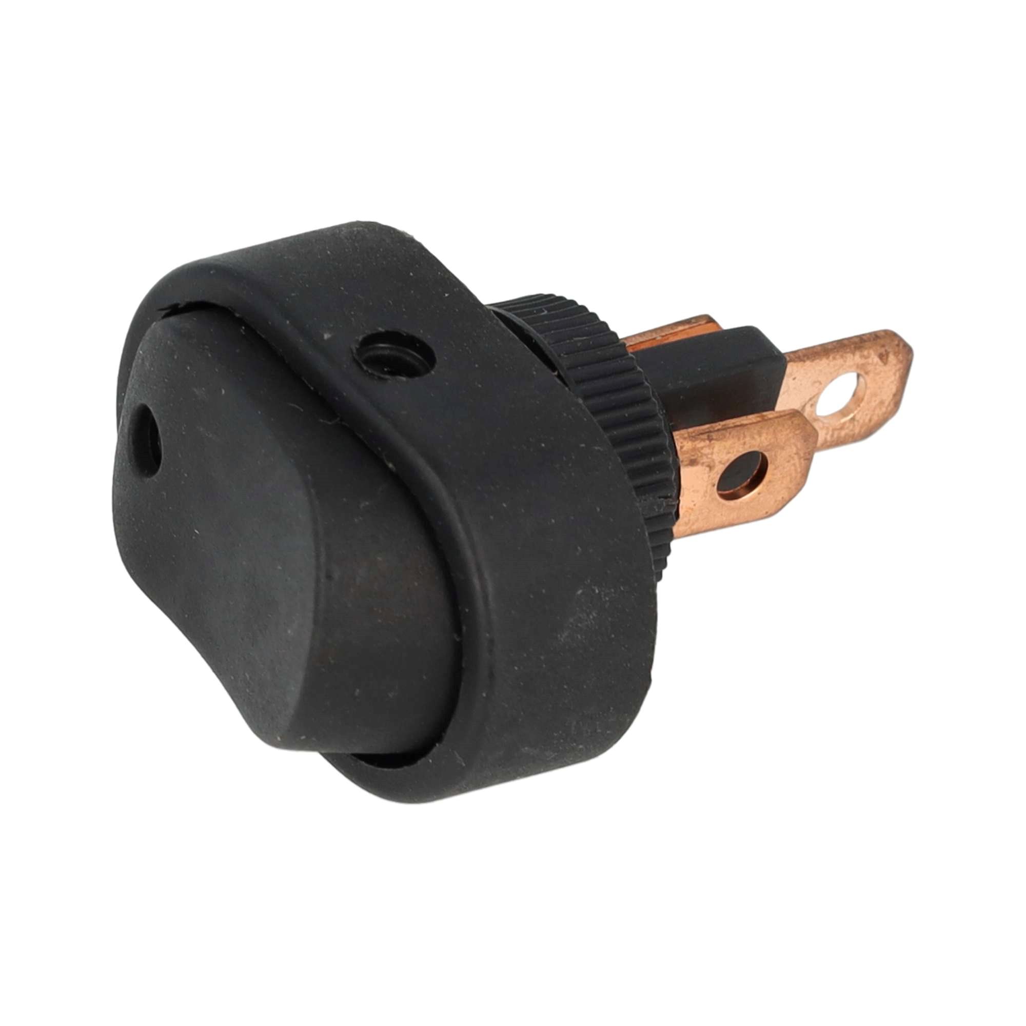 WIPSCHAKELAAR ON/OFF OVAAL 12V 16A , 12V GROEN LED