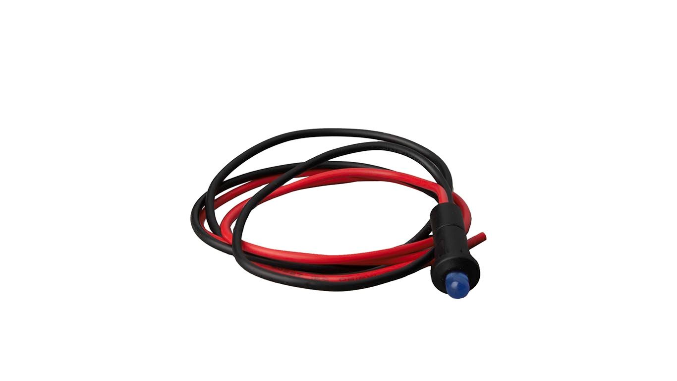 CONTROLE LICHT FEL BLAUW KNIPPERENDE LED-INDICATOR MET DRAAD 12V
