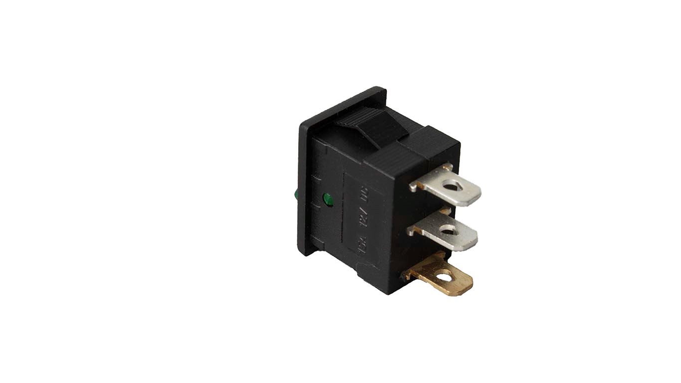 MINI TUIMELSCHAKELAAR ON/OFF VERLICHT GROEN 12V 16A 2