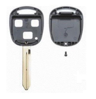 AUTOSLEUTEL LEGE BEHUIZING EXC 3 KNOPJES 2