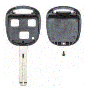 AUTOSLEUTEL LEGE BEHUIZING EXC 3 KNOPJES 2