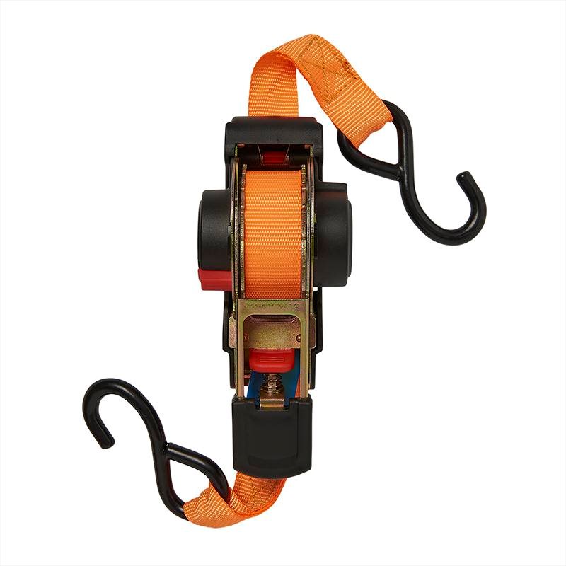 SPANBAND MET RATEL + 2 HAKEN 350CM 320KG AUTOMATISCH OPROLLEND 2