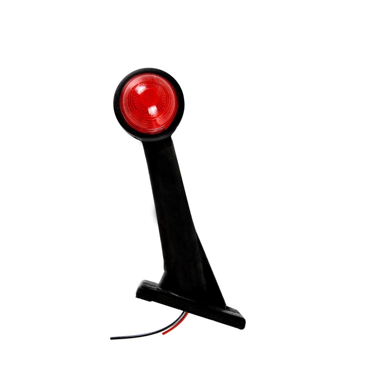 BREEDTELICHT ROOD/WIT 160MM SCHUIN
