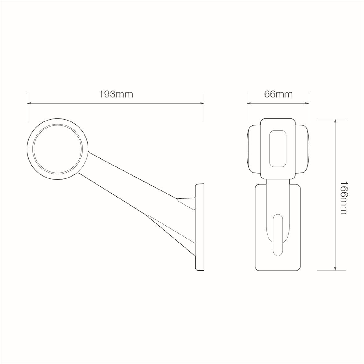 BREEDTELICHT 12/24V ROOD/WIT 166X193MM LED RECHTS 3