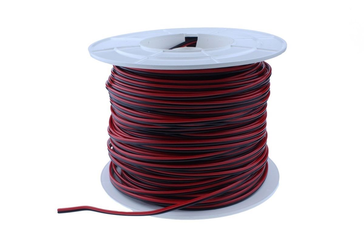 LUIDSPREKER KABEL 2X1,5MM² ZWART/WIT (1M-100/ROL)