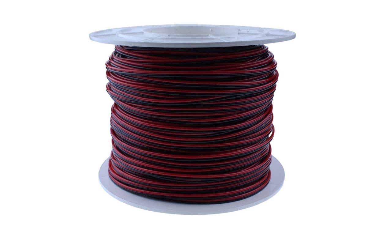 LUIDSPREKER KABEL 2X0,75MM2 ZWART/ROOD (1M-100/ROL) 2