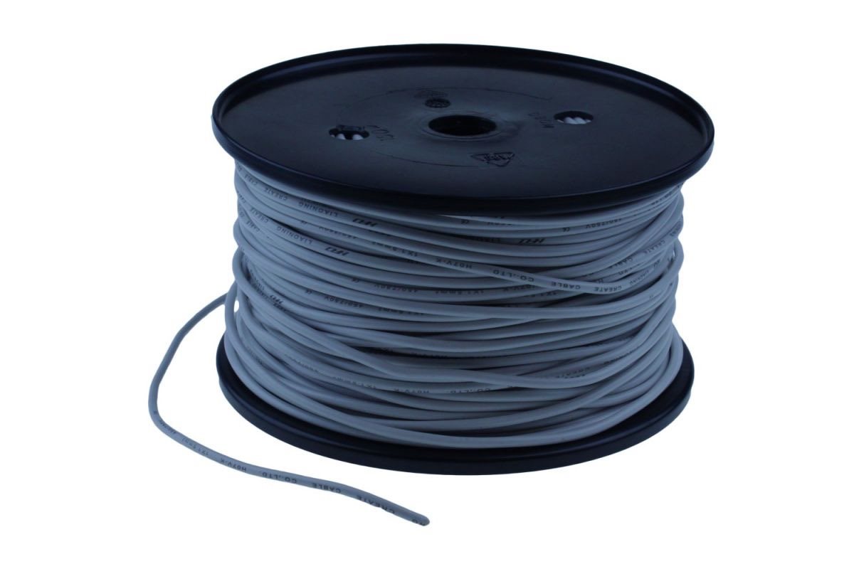 ENKELADERIGE KABEL PVC 0,75MM2 GRIJS (1M-100/ROL) 2