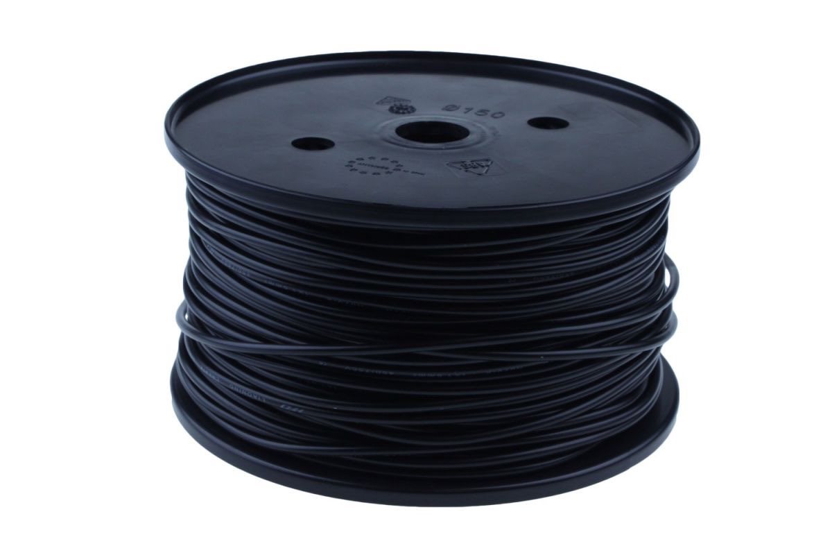 ENKELADERIGE KABEL PVC 1,0MM2 ZWART (1M-100/ROL)