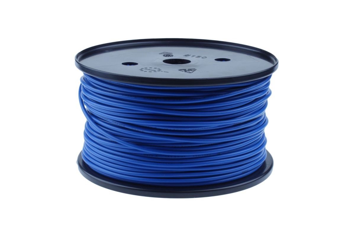 ENKELADERIGE KABEL PVC 1,0MM2 BLAUW (1M-100/ROL)