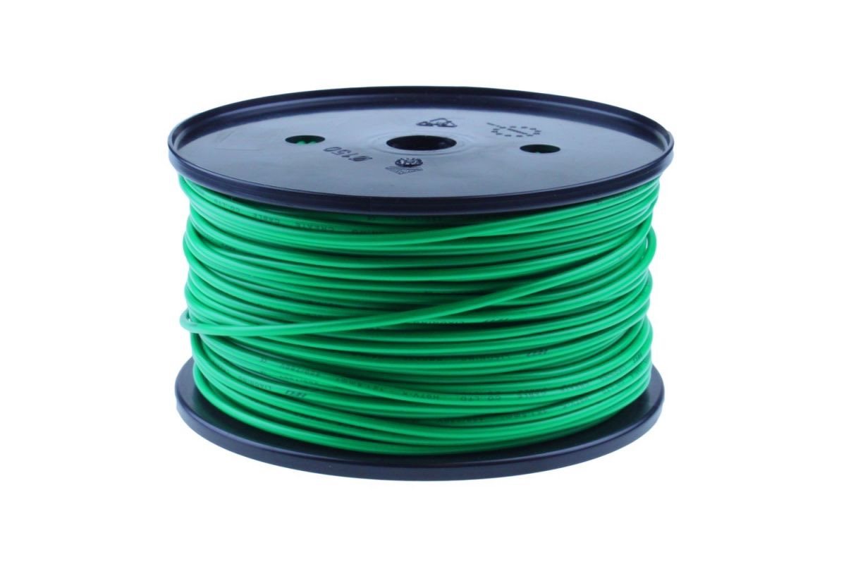 ENKELADERIGE KABEL PVC 1,5MM2 GROEN (1M-100/ROL)